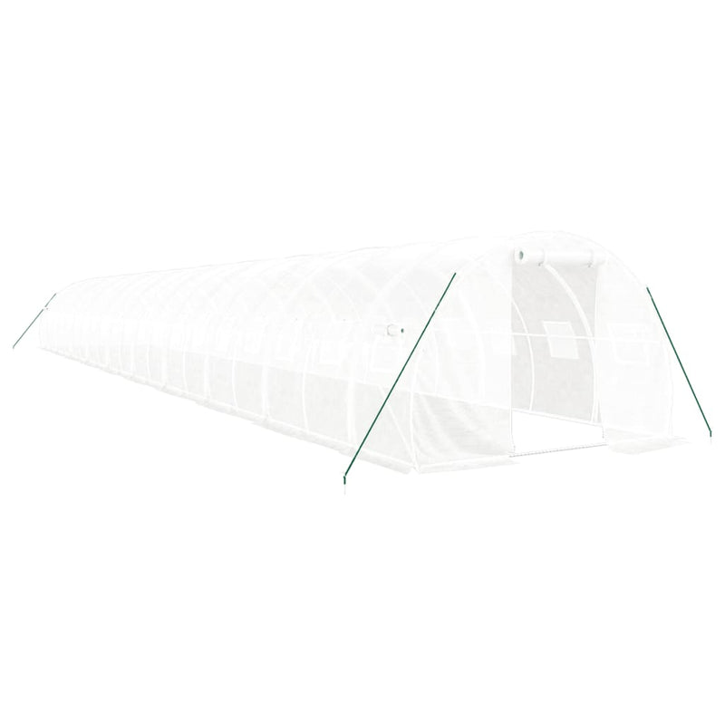 Greenhouse with Steel Frame White 60 m² 20x3x2 m