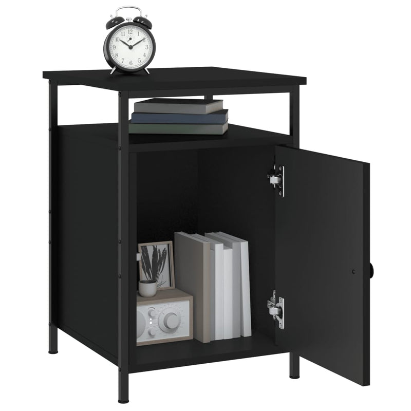Bedside Cabinets 2 pcs Black 40x42x60 cm Engineered Wood