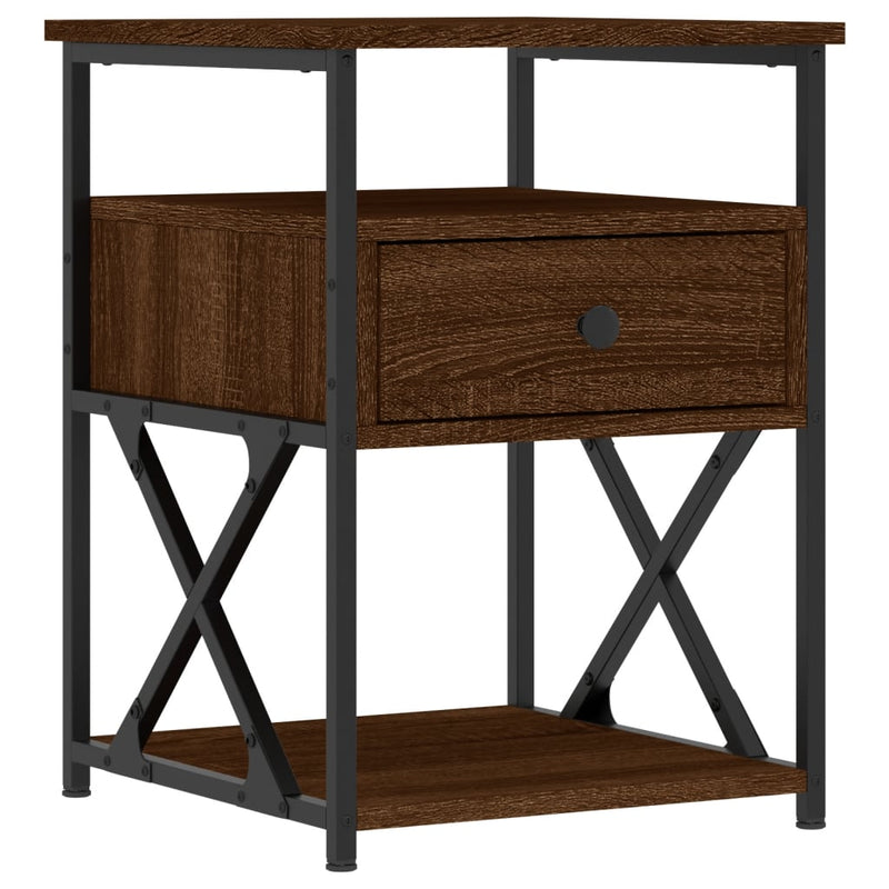 Bedside Cabinets 2 pcs Brown Oak 40x42x55 cm Engineered Wood