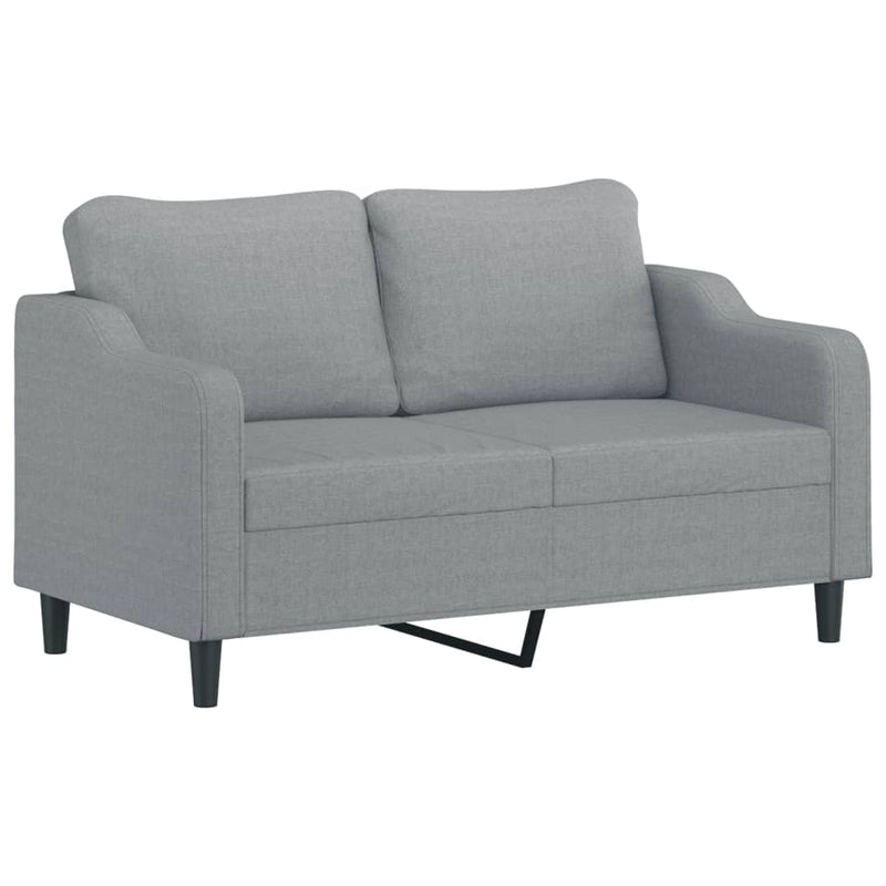 2 Piece Sofa Set with Cushions Light Grey Fabric