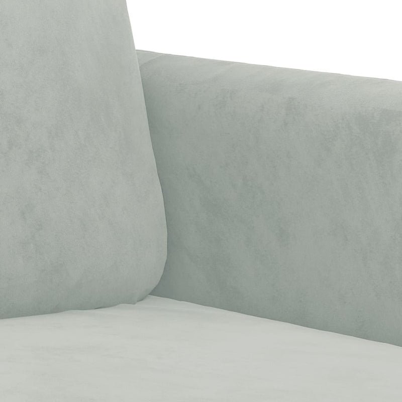 2 Piece Sofa Set Light Grey Velvet