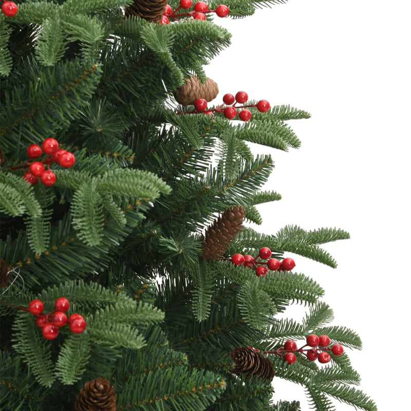 Artificial Hinged Christmas Tree with Cones and Berries 180 cm