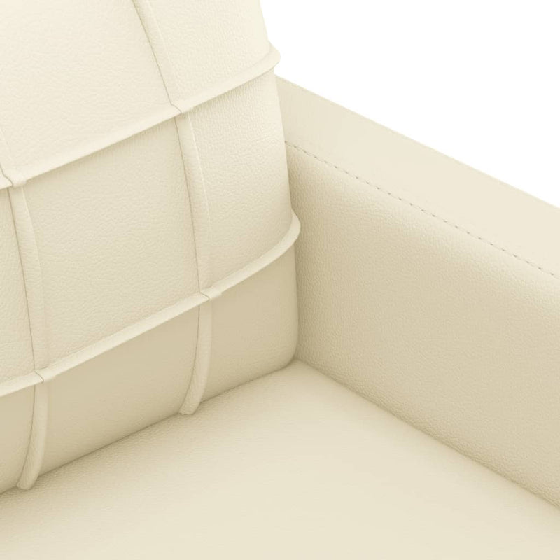 Sofa Chair Cream 60 cm Faux Leather