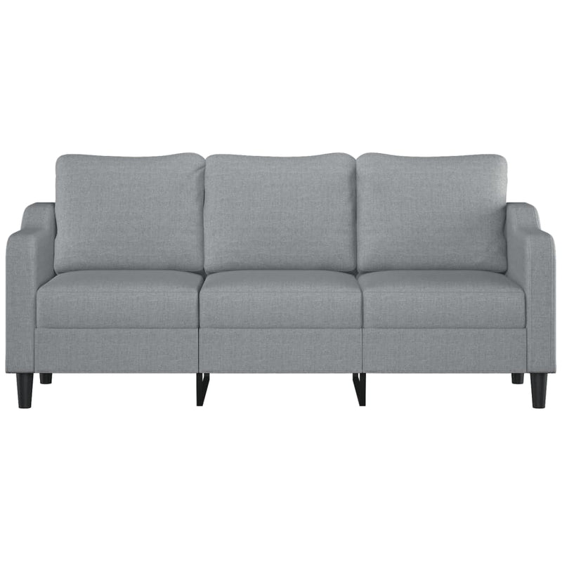 3-Seater Sofa Light Grey 180 cm Fabric