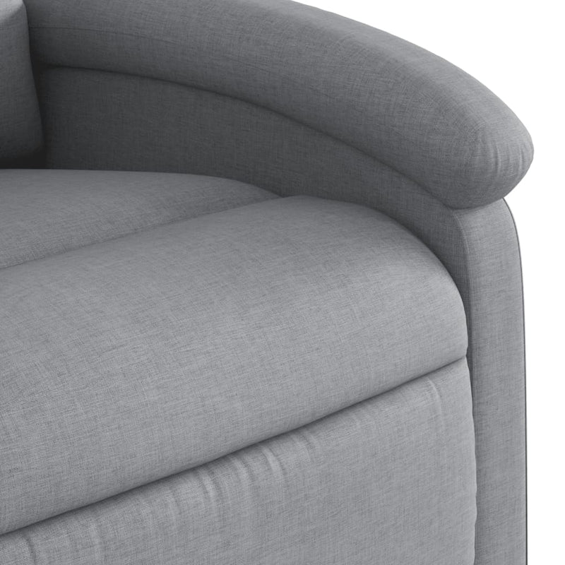 Recliner Chair Light Grey Fabric