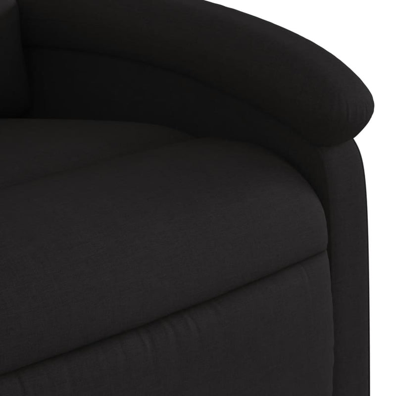 Electric Stand up Recliner Chair Black Fabric