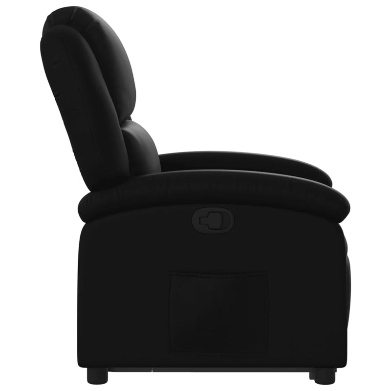 Stand up Recliner Chair Black Faux Leather