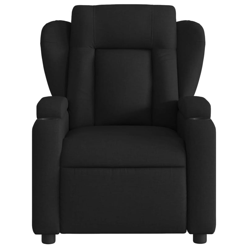 Massage Recliner Chair Black Fabric