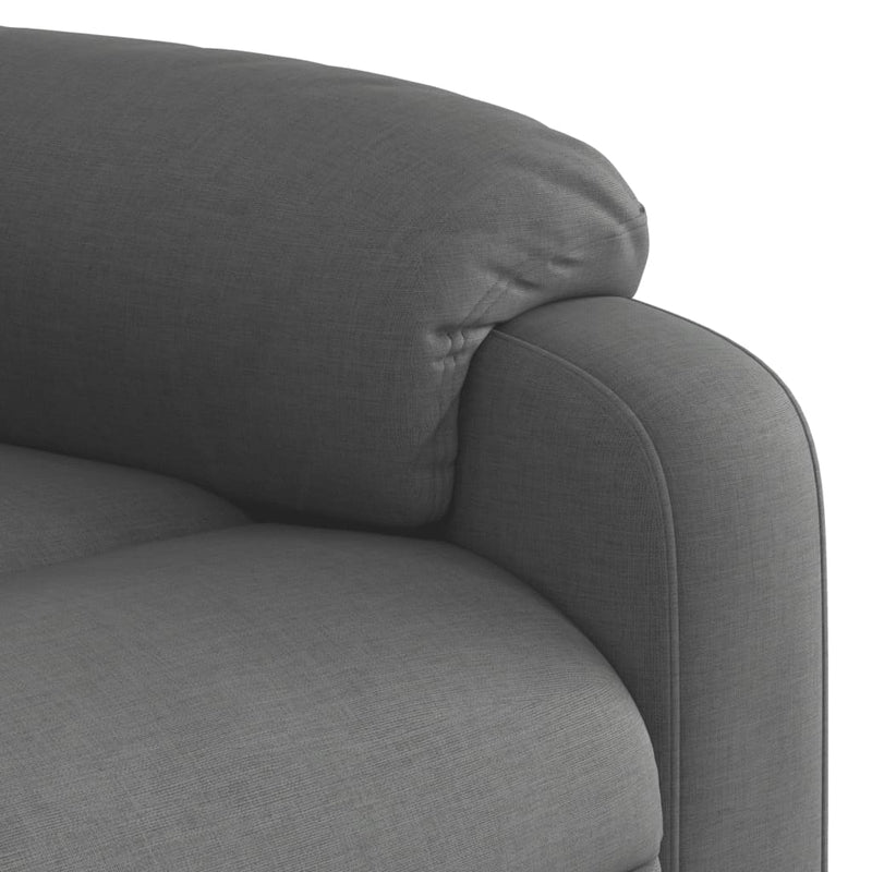 Stand up Massage Recliner Chair Dark Grey Fabric