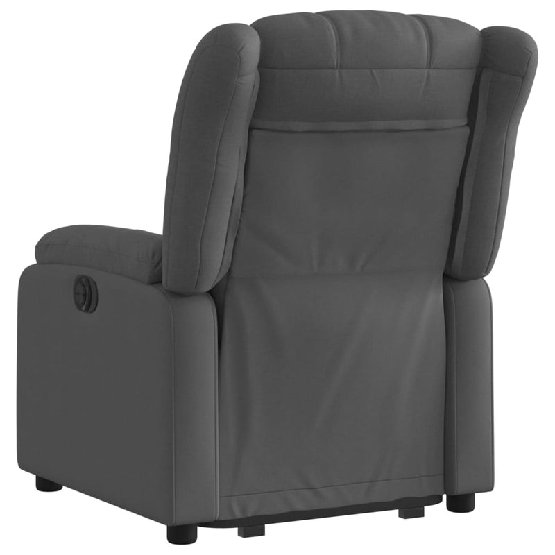 Electric Stand up Recliner Chair Dark Grey Fabric