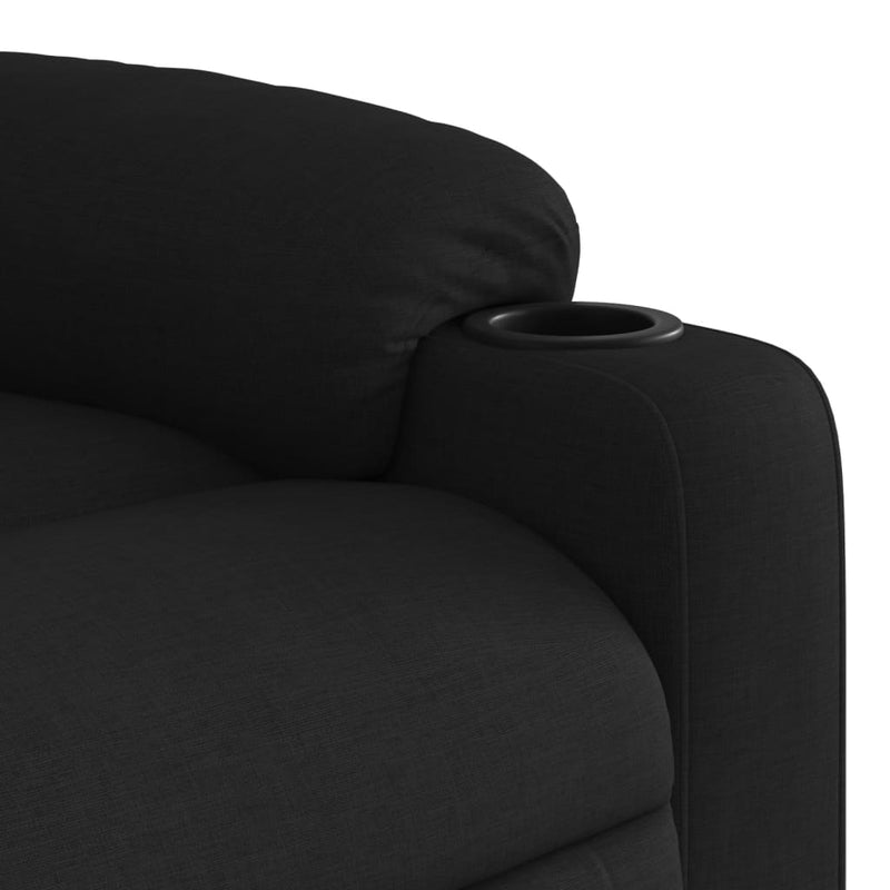 Stand up Massage Recliner Chair Black Fabric