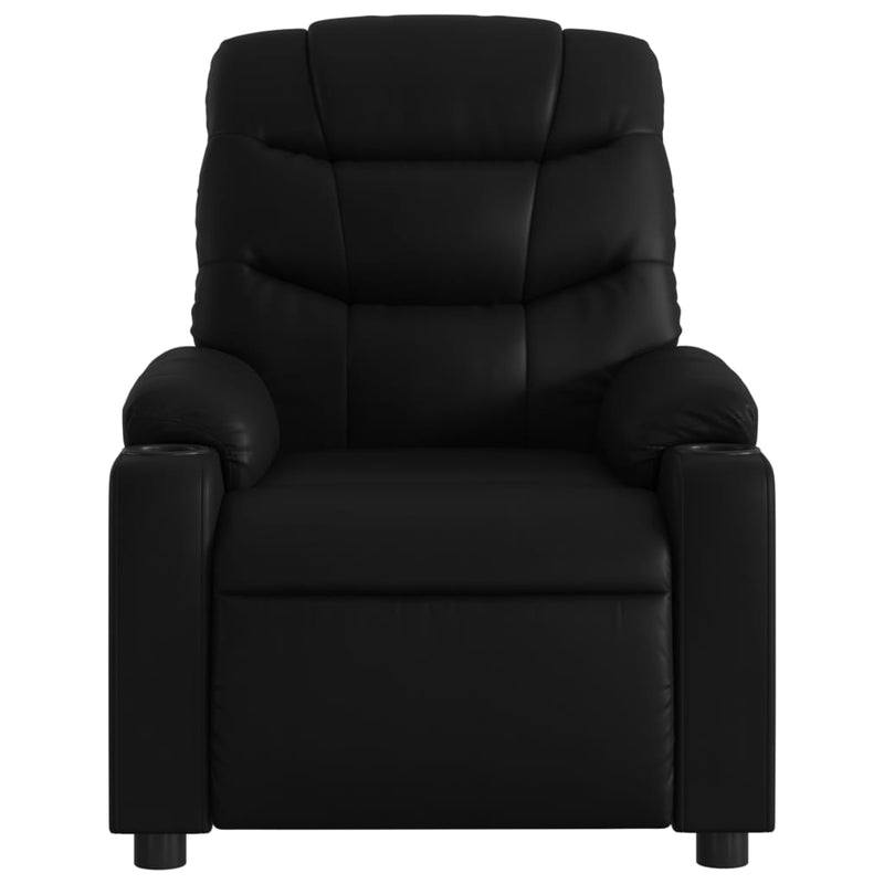Electric Massage Recliner Chair Black Faux Leather