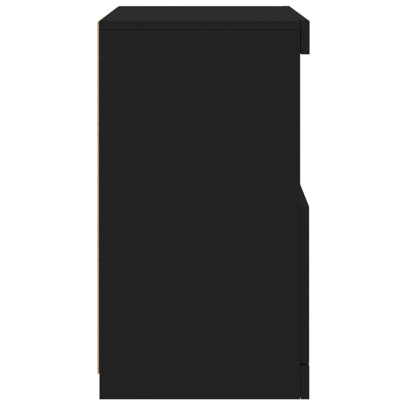 Sideboard with LED Lights Black 41x37x67 cm