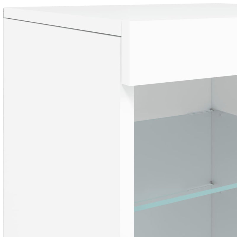 Sideboard with LED Lights White 41x37x67 cm