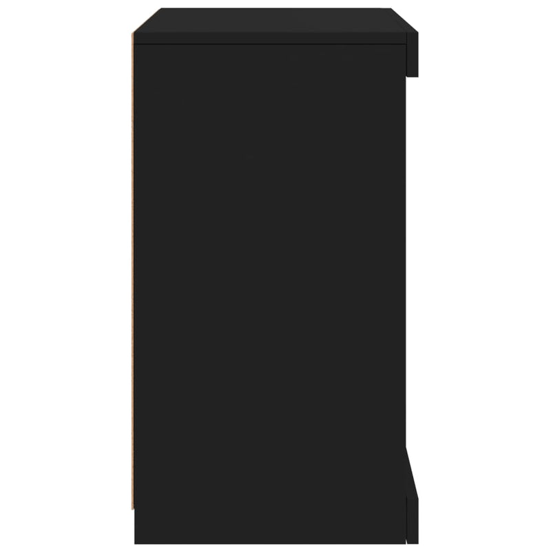 Sideboard with LED Lights Black 41x37x67 cm