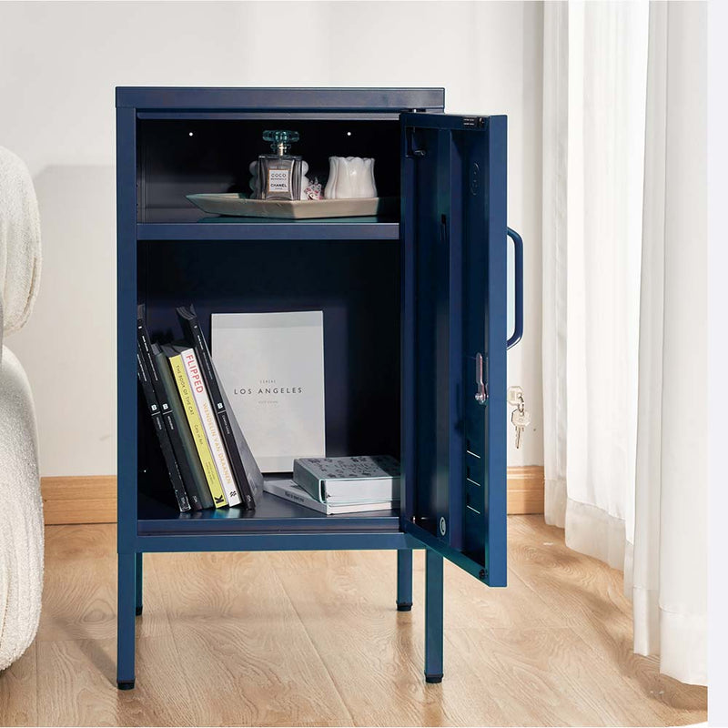 ArtissIn Metal Shorty Locker Storage Shelf Organizer Cabinet Bedroom Blue Image 6 - ai-locker-sh-bl