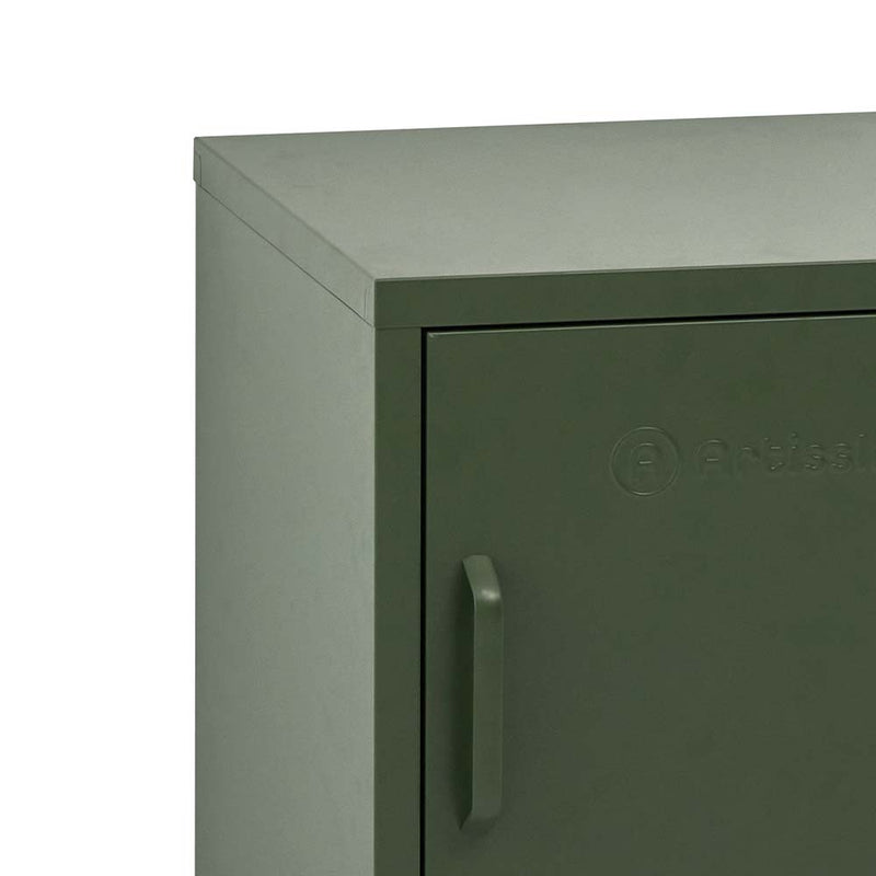 ArtissIn Metal Shorty Locker Storage Shelf Organizer Cabinet Bedroom Green Image 3 - ai-locker-sh-gn