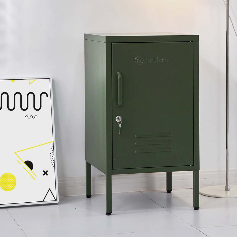 ArtissIn Metal Shorty Locker Storage Shelf Organizer Cabinet Bedroom Green Image 5 - ai-locker-sh-gn