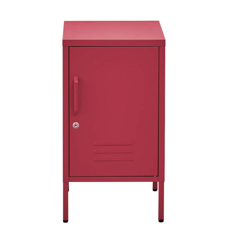 ArtissIn Metal Shorty Locker Storage Shelf Organizer Cabinet Bedroom Pink Image 1 - ai-locker-sh-pk