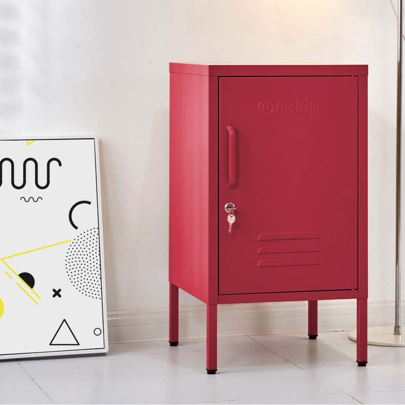ArtissIn Metal Shorty Locker Storage Shelf Organizer Cabinet Bedroom Pink Image 5 - ai-locker-sh-pk