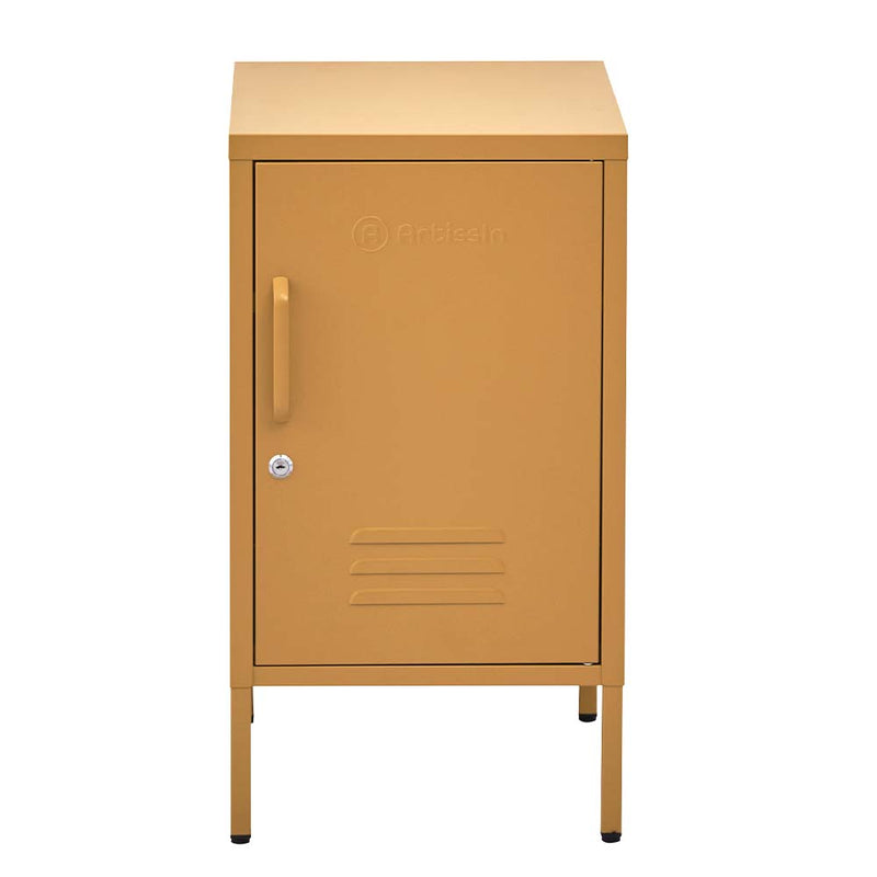 ArtissIn Metal Shorty Locker Storage Shelf Organizer Cabinet Bedroom Yellow Image 1 - ai-locker-sh-ye