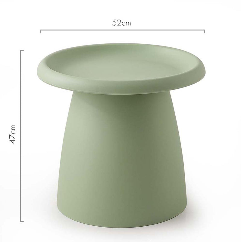 Scandi Coffee Table Mushroom Nordic Round Small Side Table 50CM Green Image 2 - ai-pp-ct-s-gr