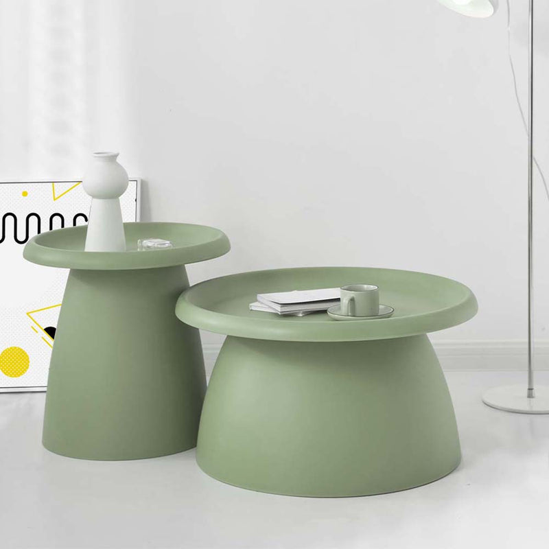 Scandi Coffee Table Mushroom Nordic Round Small Side Table 50CM Green Image 8 - ai-pp-ct-s-gr