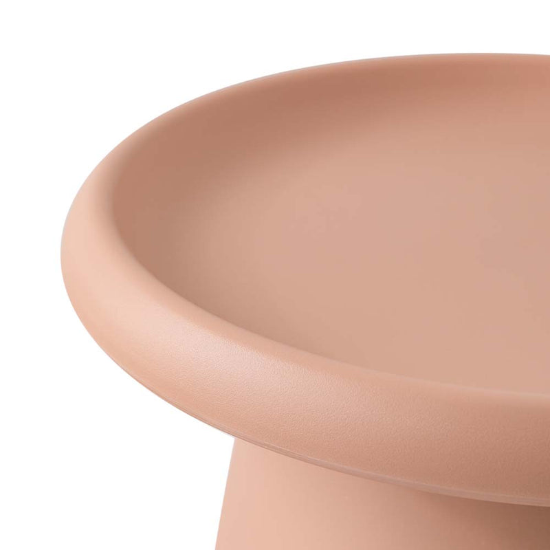 Scandi Coffee Table Mushroom Nordic Round Small Side Table 50CM Pink Image 3 - ai-pp-ct-s-pk