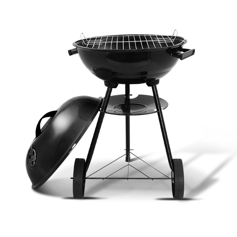 Grillz Charcoal BBQ Smoker Drill Outdoor Camping Patio Wood Barbeque Steel Oven Image 1 - bbq-agrill-st-rebk
