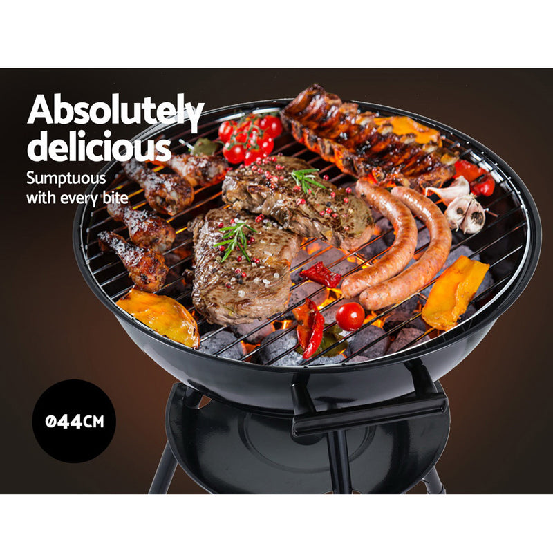 Grillz Charcoal BBQ Smoker Drill Outdoor Camping Patio Wood Barbeque Steel Oven Image 4 - bbq-agrill-st-rebk