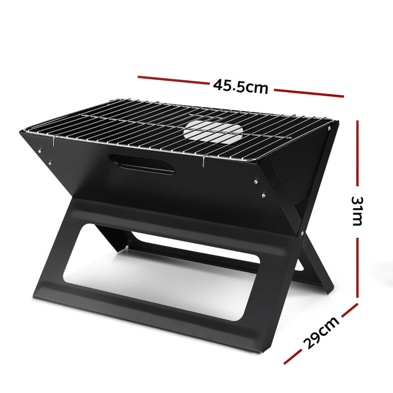 Grillz Notebook Portable Charcoal BBQ Grill Image 2 - bbq-smoker-small