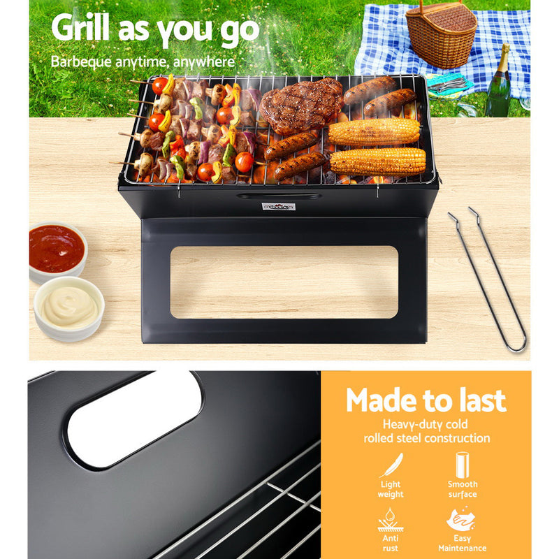 Grillz Notebook Portable Charcoal BBQ Grill Image 4 - bbq-smoker-small