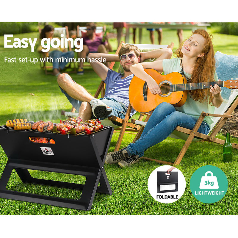 Grillz Notebook Portable Charcoal BBQ Grill Image 5 - bbq-smoker-small