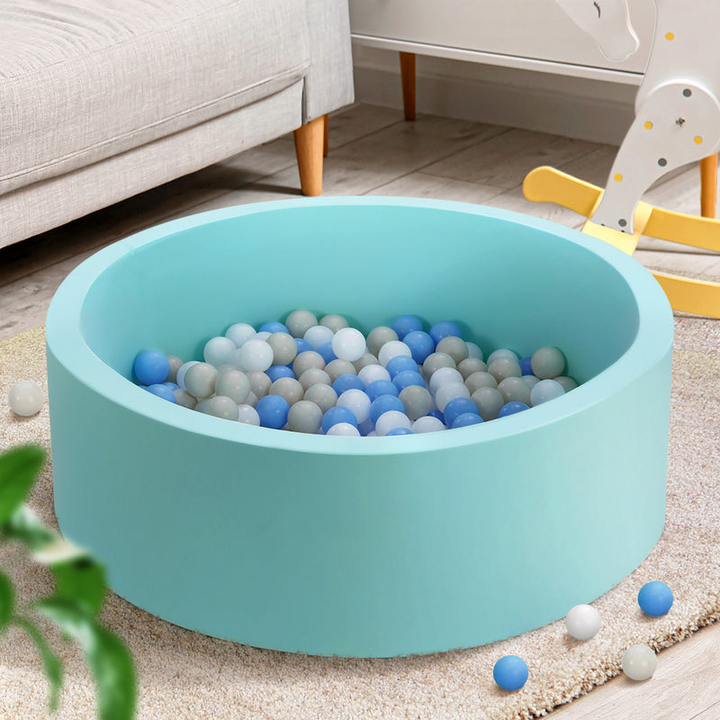 Ocean Foam Ball Pit with Balls Kids Play Pool Barrier Toys 90x30cm Blue