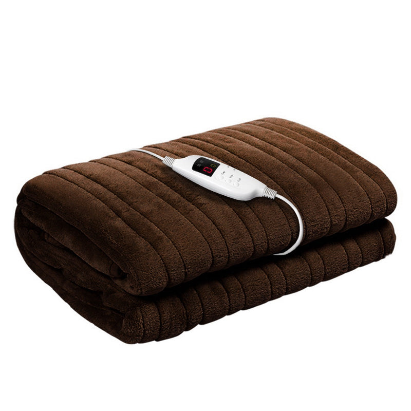 Bedding Electric Throw Blanket - Chocolate Image 1 - eb-throw-rug-cbr