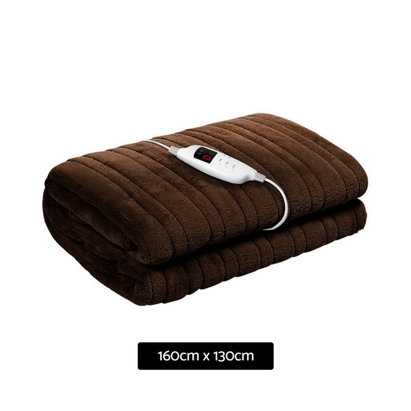 Bedding Electric Throw Blanket - Chocolate Image 2 - eb-throw-rug-cbr
