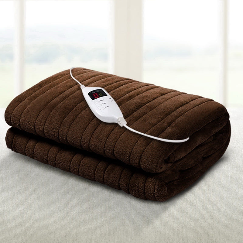 Bedding Electric Throw Blanket - Chocolate Image 7 - eb-throw-rug-cbr