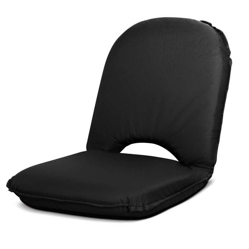 Foldable Beach Sun Picnic Seat - Black Image 1 - floor-camp-0156r-bk