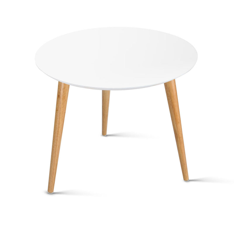Round Side Table - White Image 1 - furni-cofi338-tab