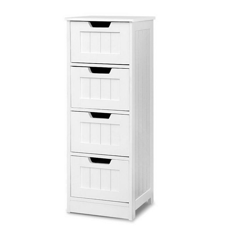 Storage Cabinet Chest of Drawers Dresser Bedside Table Bathroom Stand Furniture Image 1 - furni-p-cab-4d-wh