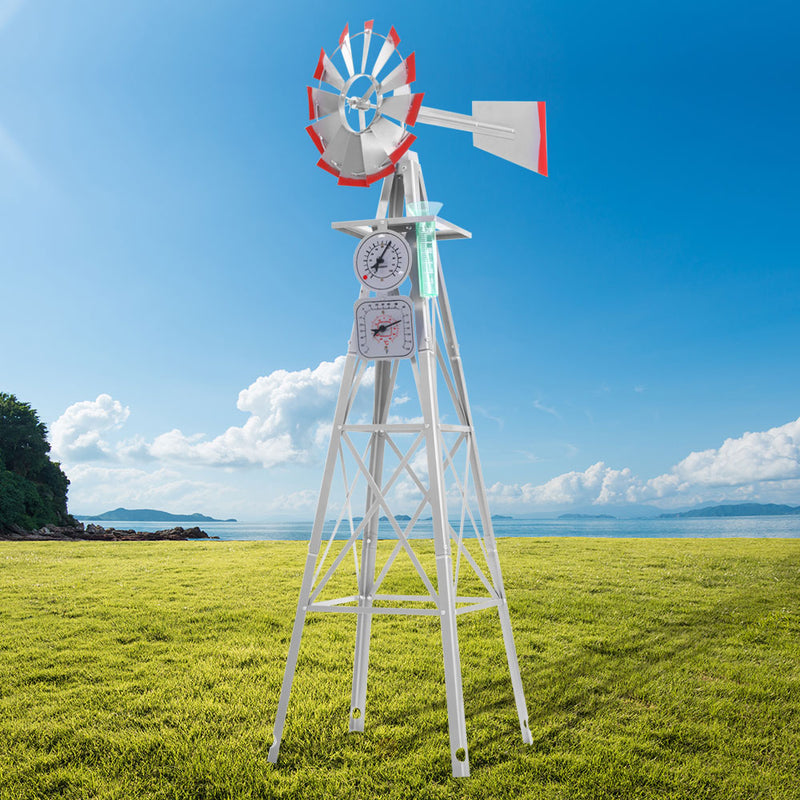 Garden Windmill 4FT 146cm Metal Ornaments Outdoor Decor Ornamental Wind Will Image 7 - gwm-4ft-gr