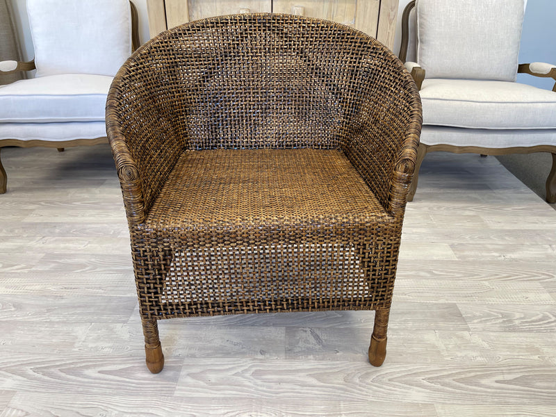Plantation Chair -78 x 68 x 83 cm - Antique Brown Rattan