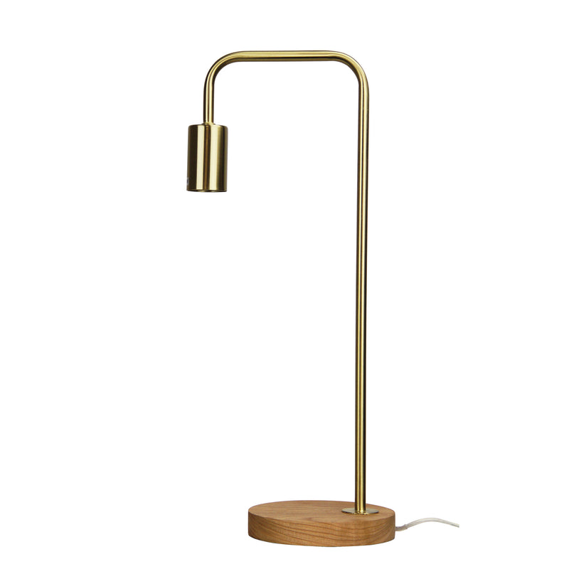 Scandi Table Lamp Timber and Brushed Brass Image 2 - uhol_ol93131bb