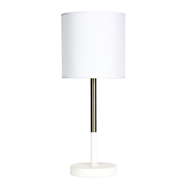 Hamptons Table Lamp White and Brass Image 2 - uhol_ol93171wh