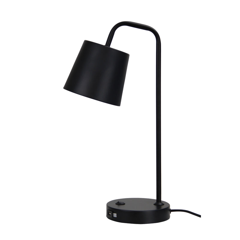 Metal Desk Lamp with USB Socket Image 2 - uhol_ol93721bk