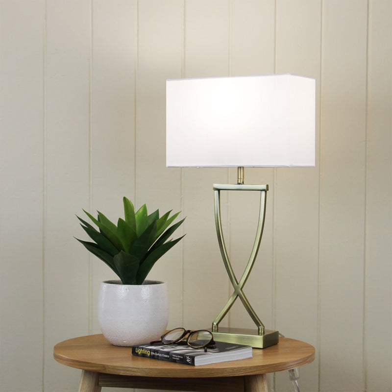 Stylish Bedside Lamp with Polyester Shade Image 1 - uhol_ol93801ab