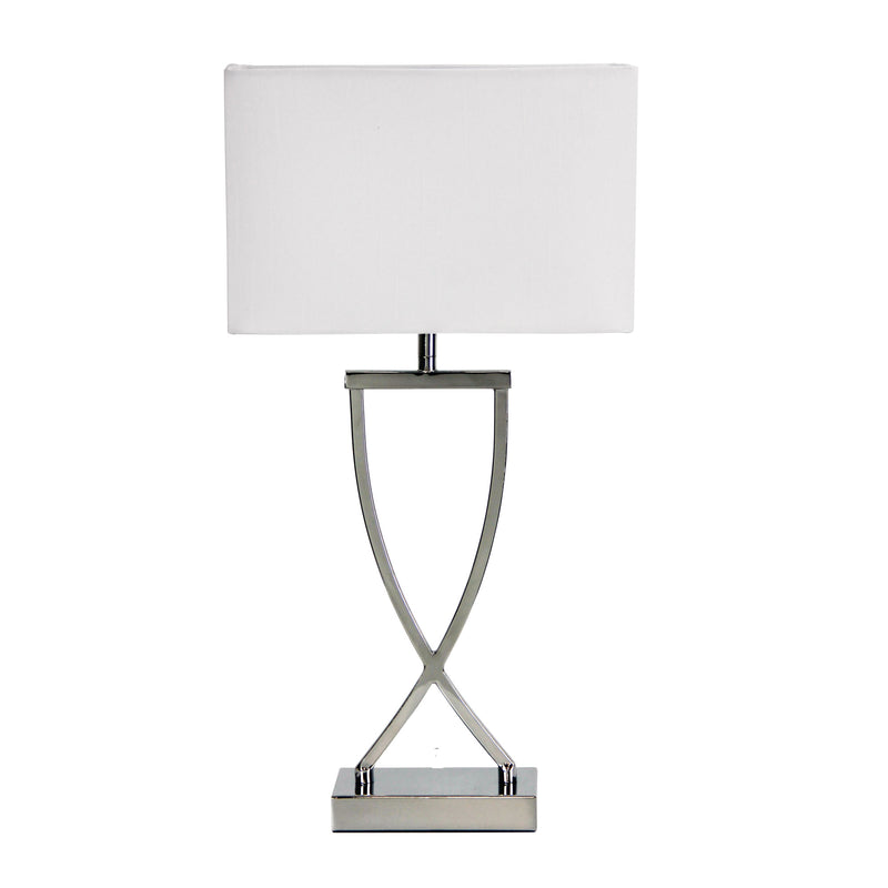 Stylish Bedside Lamp with Polyester Shade Image 4 - uhol_ol93801ch