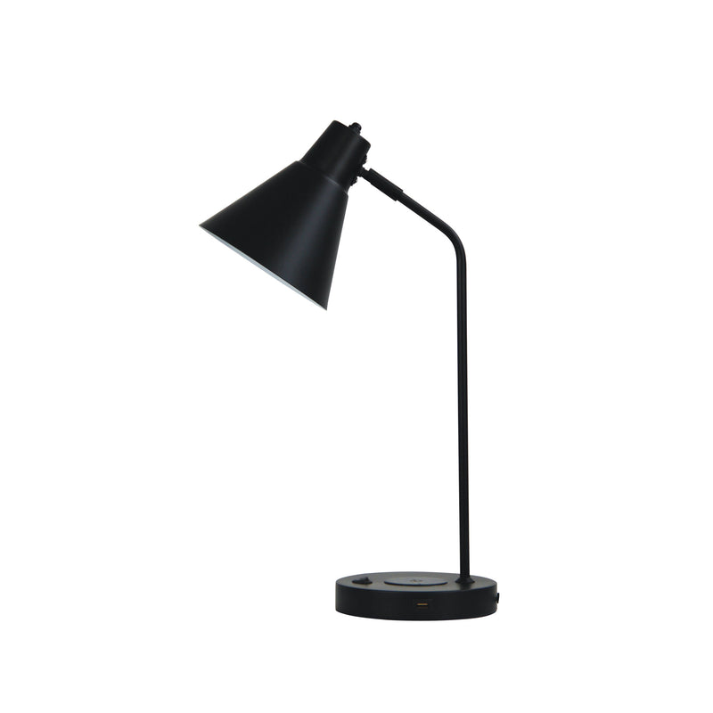 Black Desk Lamp with USB and wireless charging Image 2 - uhol_ol93952bk