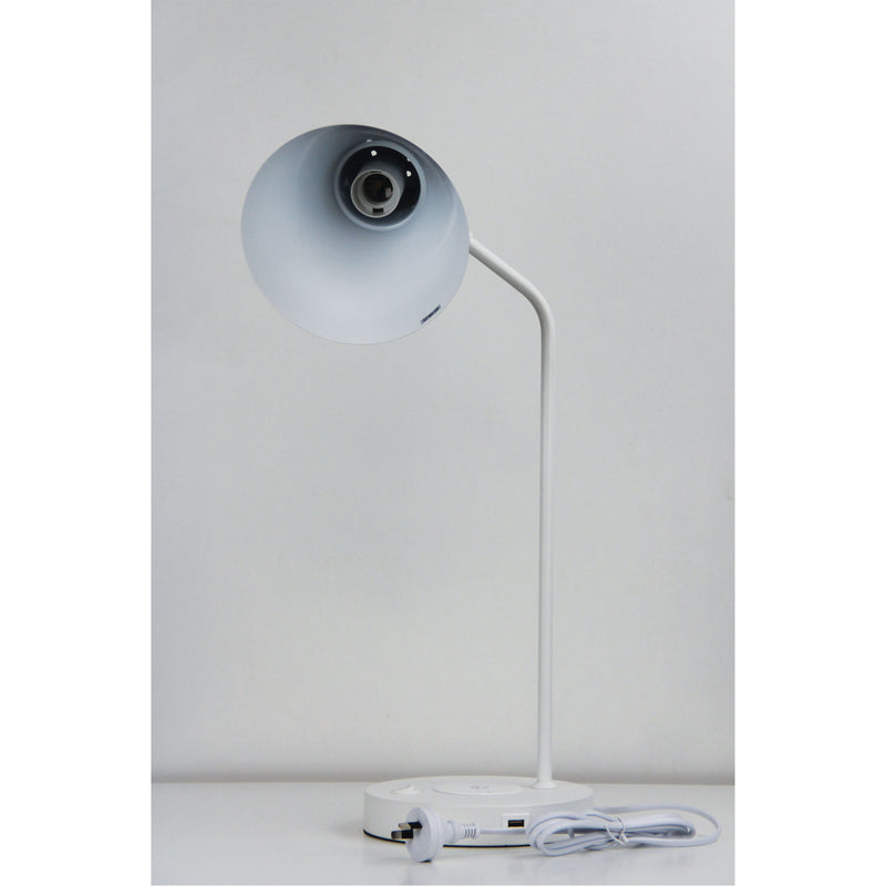 White Desk Lamp with USB Image 4 - uhol_ol93952wh