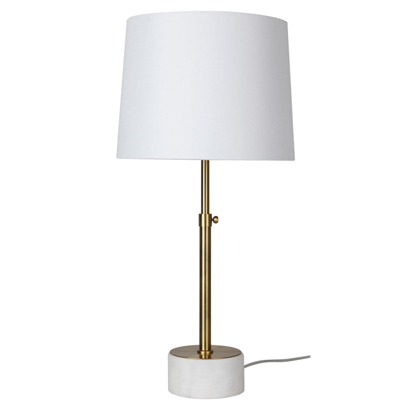 Height Adjustable Scandi Lamp in Antique Brass Image 2 - uhol_ol98832